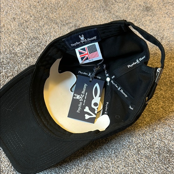 Black Cap with Rhinestone Psycho Bunny Design - Picture 2 of 4